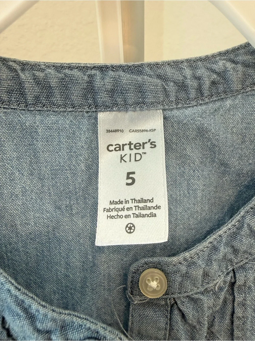 Carters Denim and Floral Burgundy Set